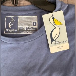 NWT Mobile Bay by Charles Oliver long sleeve Tshirt sz men L slate blue